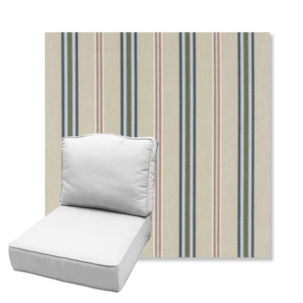 Picture of Saltillo Sagebrush | Estate Back Deep Seating Outdoor Cushions - Sunbrella© Fabric