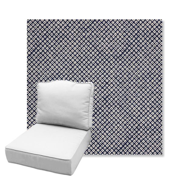 Picture of Shibori Indigo | Estate Back Deep Seating Outdoor Cushions - Sunbrella© Fabric