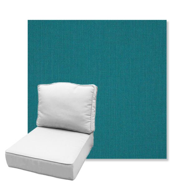 Picture of Spectrum Peacock | Estate Back Deep Seating Outdoor Cushions - Sunbrella© Fabric