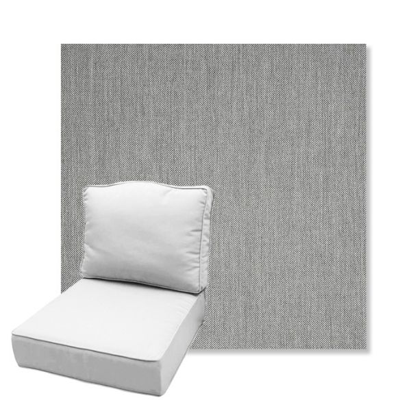 Picture of Switch Silver | Estate Back Deep Seating Outdoor Cushions - Sunbrella© Fabric