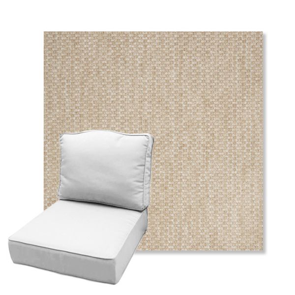 Picture of Tailored Putty | Estate Back Deep Seating Outdoor Cushions - Sunbrella© Fabric