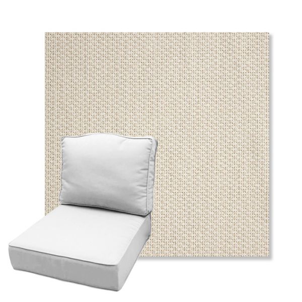 Picture of Tailored Snow | Estate Back Deep Seating Outdoor Cushions - Sunbrella© Fabric