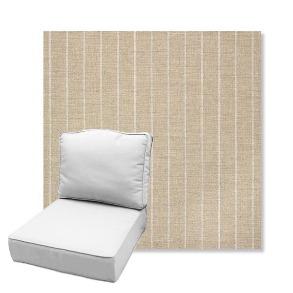Picture of Ticking Dove | Estate Back Deep Seating Outdoor Cushions - Sunbrella© Fabric