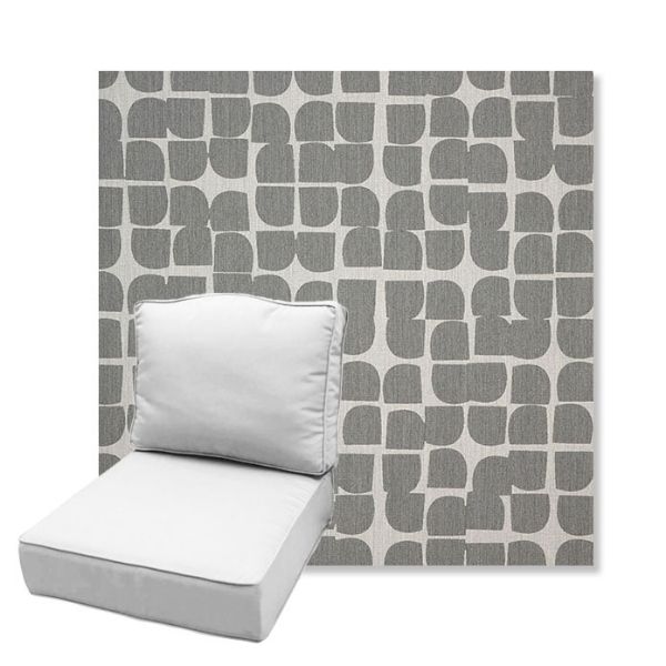 Picture of Toggle Greystone | Estate Back Deep Seating Outdoor Cushions - Sunbrella© Fabric