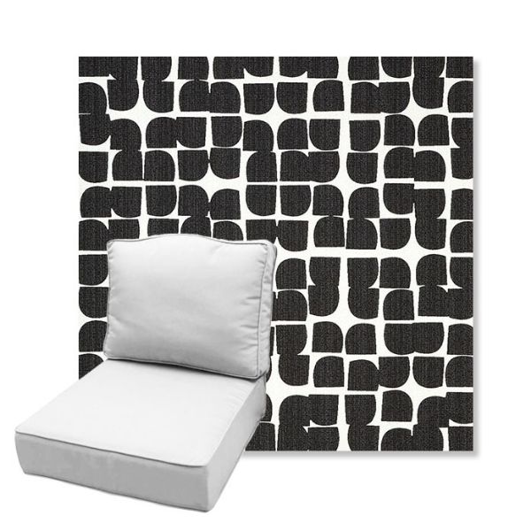 Picture of Toggle Inkblot | Estate Back Deep Seating Outdoor Cushions - Sunbrella© Fabric