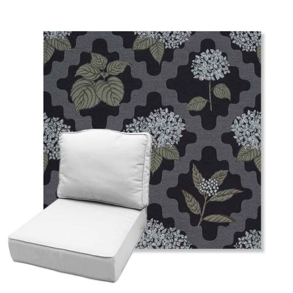 Picture of Trellis Morning Glory | Estate Back Deep Seating Outdoor Cushions - Sunbrella© Fabric