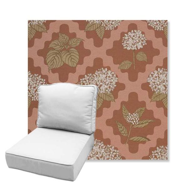 Picture of Trellis Primrose | Estate Back Deep Seating Outdoor Cushions - Sunbrella© Fabric