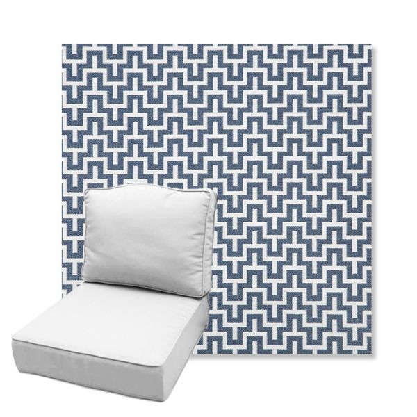 Picture of Underline Denim | Estate Back Deep Seating Outdoor Cushions - Sunbrella© Fabric