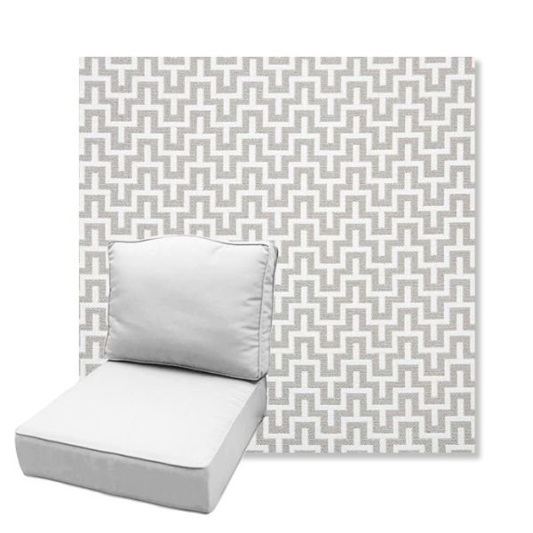 Picture of Underline Dove | Estate Back Deep Seating Outdoor Cushions - Sunbrella© Fabric