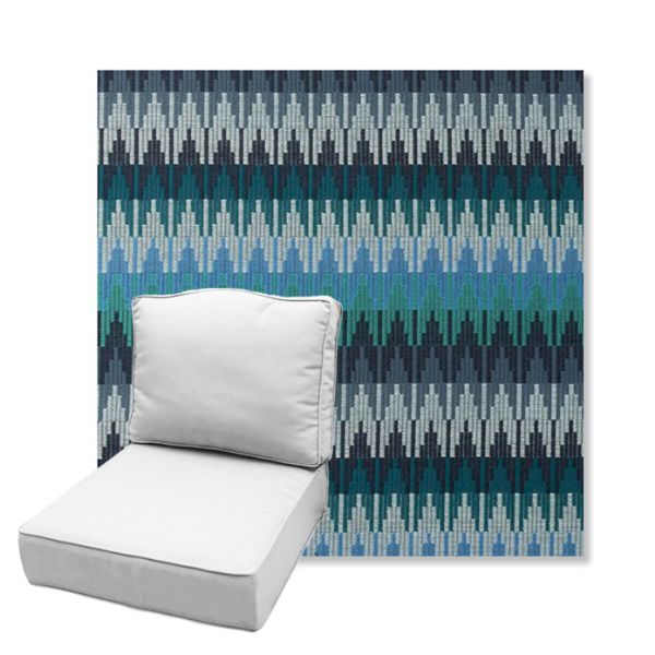 Picture of Valley Lagoon | Estate Back Deep Seating Outdoor Cushions - Sunbrella© Fabric