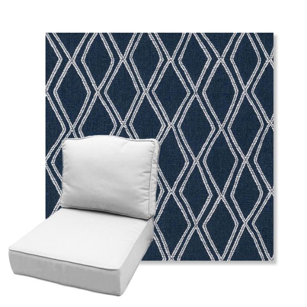 Picture of Voyage Indigo | Estate Back Deep Seating Outdoor Cushions - Sunbrella© Fabric