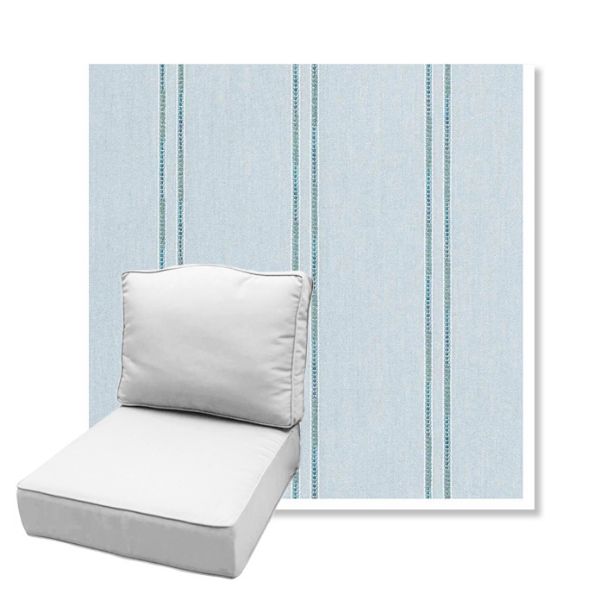 Picture of Wayward Sky | Estate Back Deep Seating Outdoor Cushions - Sunbrella© Fabric