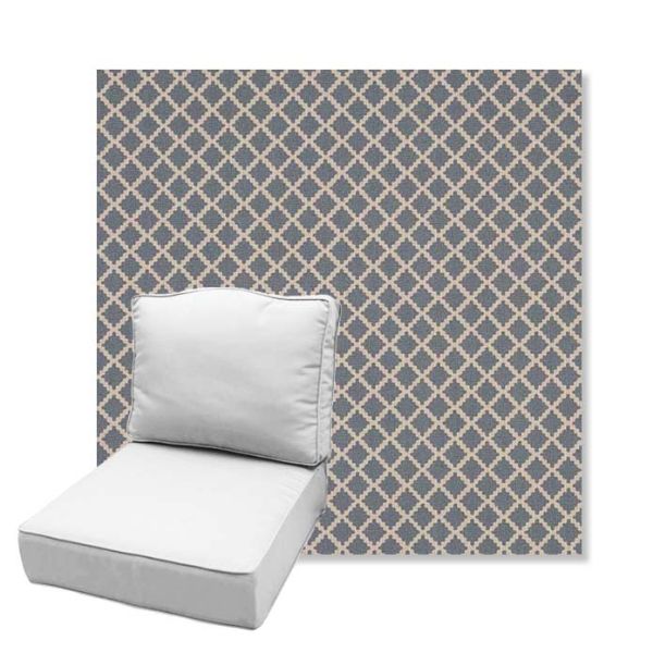 Picture of Yardly Hydrangea | Estate Back Deep Seating Outdoor Cushions - Sunbrella© Fabric