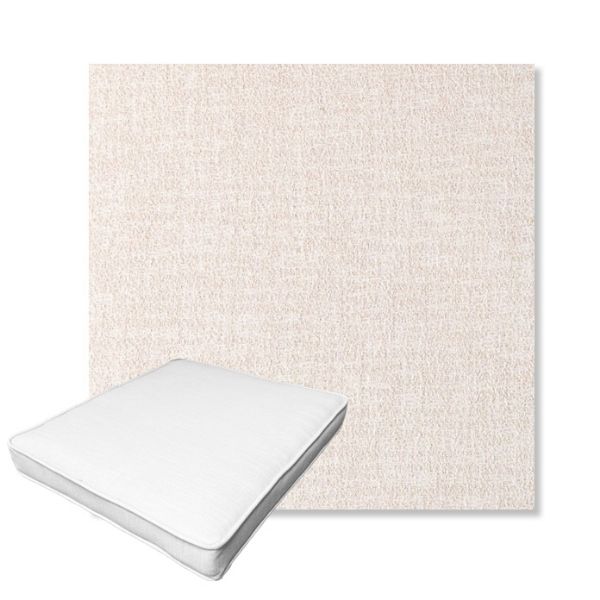 Picture of Abstraction Parchment | Boxed Outdoor Dining Chair Seat Cushions - Sunbrella© Fabric