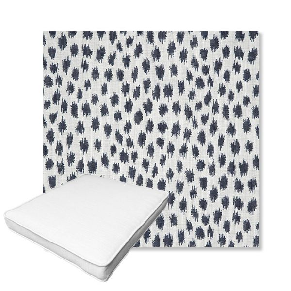 Picture of Agra Indigo | Boxed Outdoor Dining Chair Seat Cushions - Sunbrella© Fabric