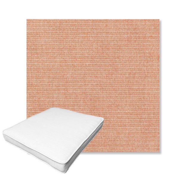 Picture of Ambrose Terracotta | Boxed Outdoor Dining Chair Seat Cushions - Sunbrella© Fabric