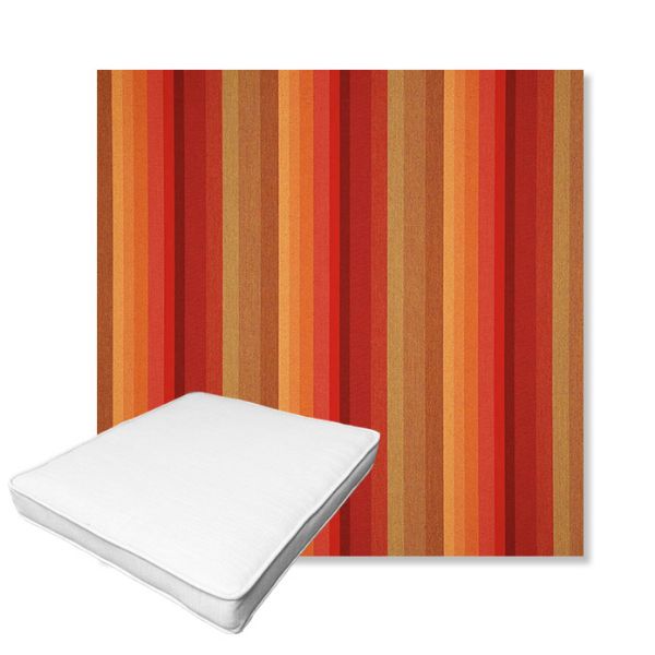Picture of Astoria Sunset | Boxed Outdoor Dining Chair Seat Cushions - Sunbrella© Fabric