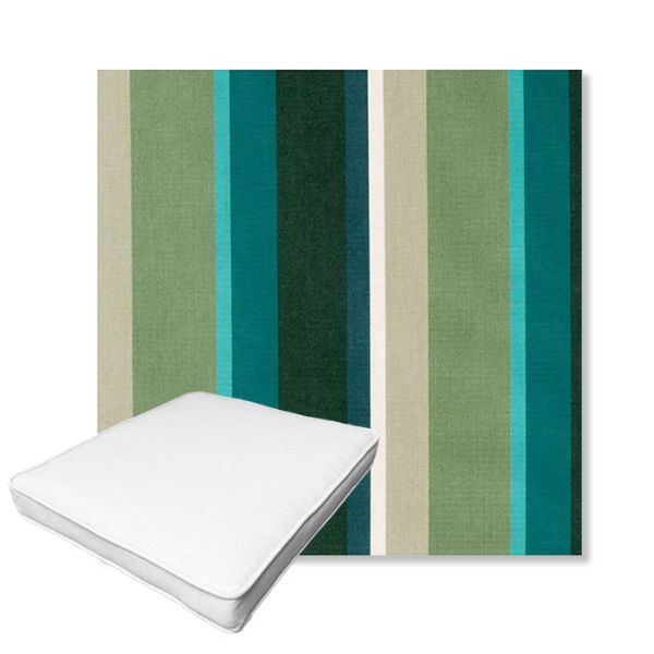 Picture of Beaming Lagoon | Boxed Outdoor Dining Chair Seat Cushions - Sunbrella© Fabric