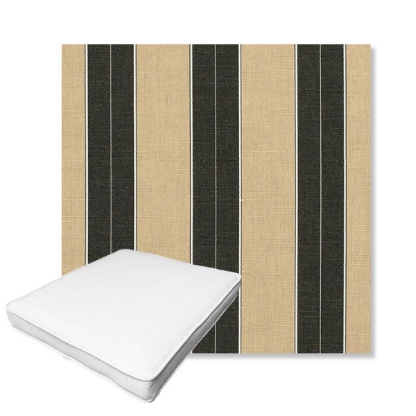 Picture of Berenson Tuxedo | Boxed Outdoor Dining Chair Seat Cushions - Sunbrella© Fabric