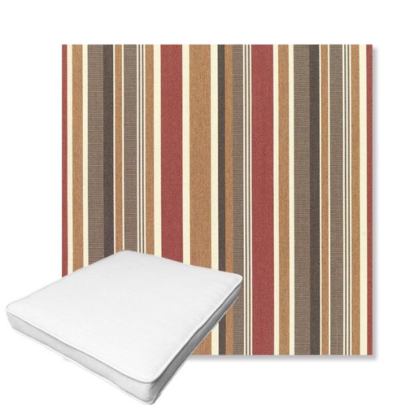 Picture of Brannon Redwood | Boxed Outdoor Dining Chair Seat Cushions - Sunbrella© Fabric