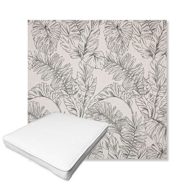 Picture of Calm Graphite | Boxed Outdoor Dining Chair Seat Cushions - Sunbrella© Fabric