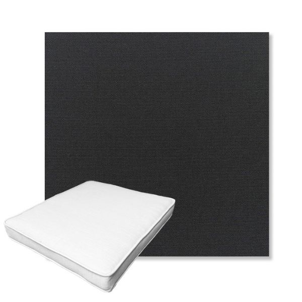 Picture of Canvas Black | Boxed Outdoor Dining Chair Seat Cushions - Sunbrella© Fabric