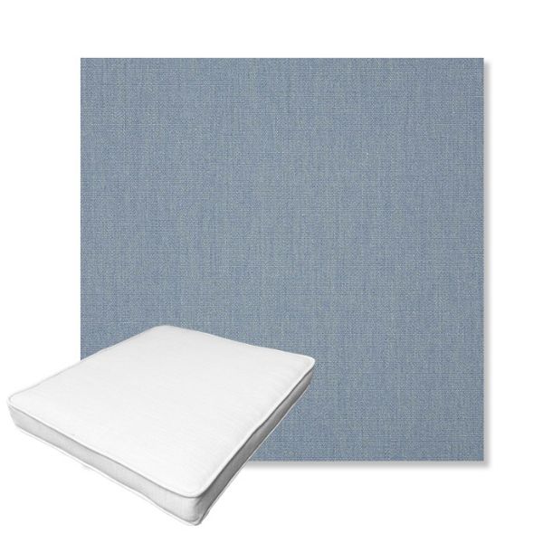 Picture of Canvas Haze | Boxed Outdoor Dining Chair Seat Cushions - Sunbrella© Fabric