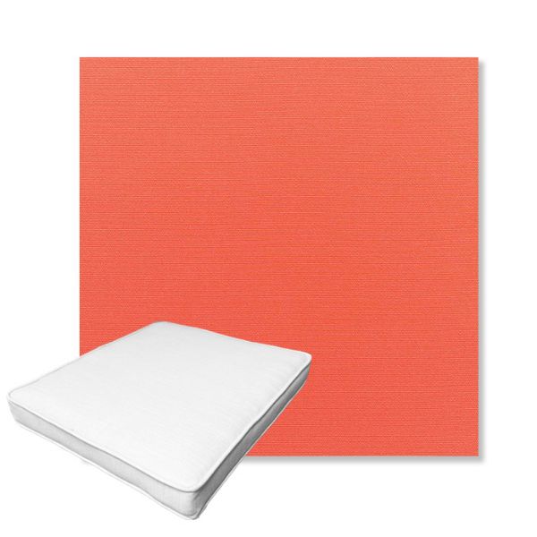 Picture of Canvas Melon | Boxed Outdoor Dining Chair Seat Cushions - Sunbrella© Fabric