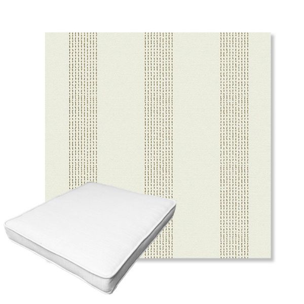 Picture of Caper Linen | Boxed Outdoor Dining Chair Seat Cushions - Sunbrella© Fabric