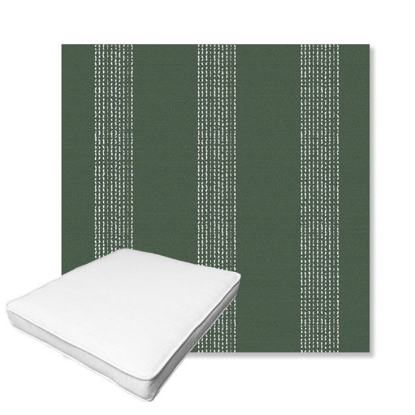 Picture of Caper Moss | Boxed Outdoor Dining Chair Seat Cushions - Sunbrella© Fabric