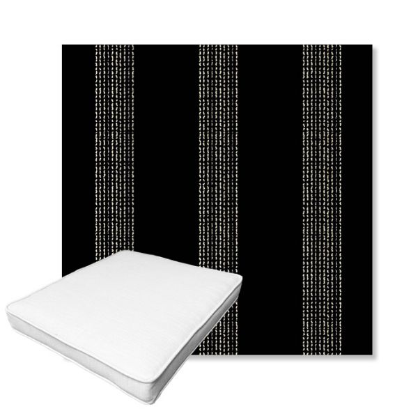 Picture of Caper Onyx | Boxed Outdoor Dining Chair Seat Cushions - Sunbrella© Fabric