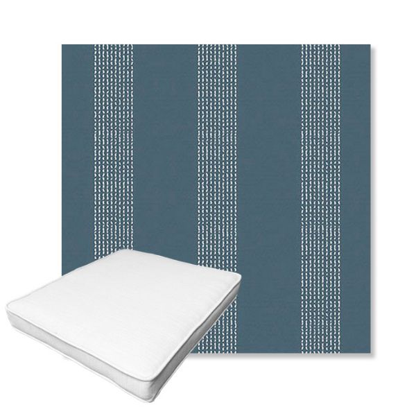 Picture of Caper Slate | Boxed Outdoor Dining Chair Seat Cushions - Sunbrella© Fabric