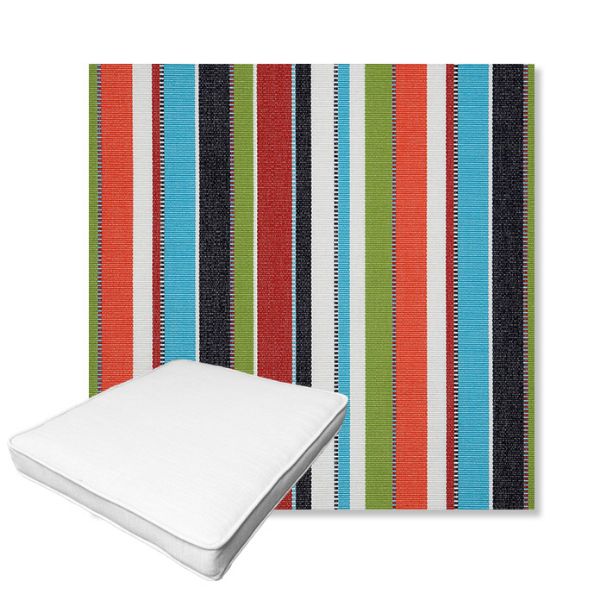 Picture of Carousel Confetti | Boxed Outdoor Dining Chair Seat Cushions - Sunbrella© Fabric