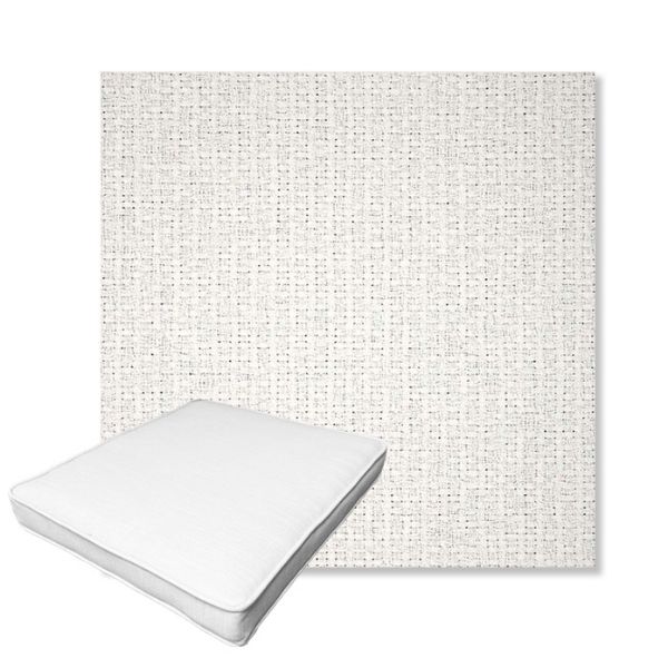 Picture of Dumont Snow | Boxed Outdoor Dining Chair Seat Cushions - Sunbrella© Fabric