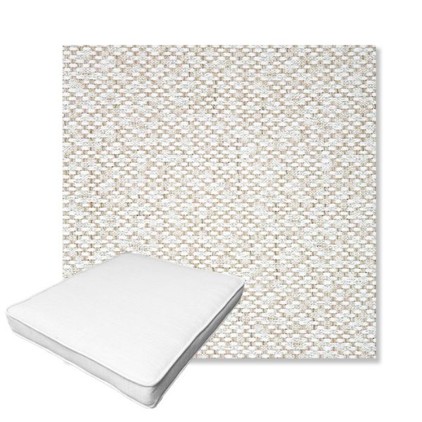 Picture of Dumont Stucco | Boxed Outdoor Dining Chair Seat Cushions - Sunbrella© Fabric