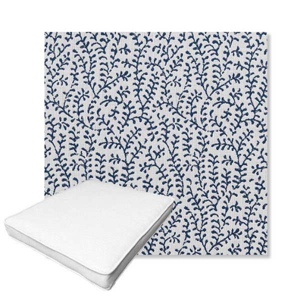 Picture of Eberly Peacock | Boxed Outdoor Dining Chair Seat Cushions - Sunbrella© Fabric