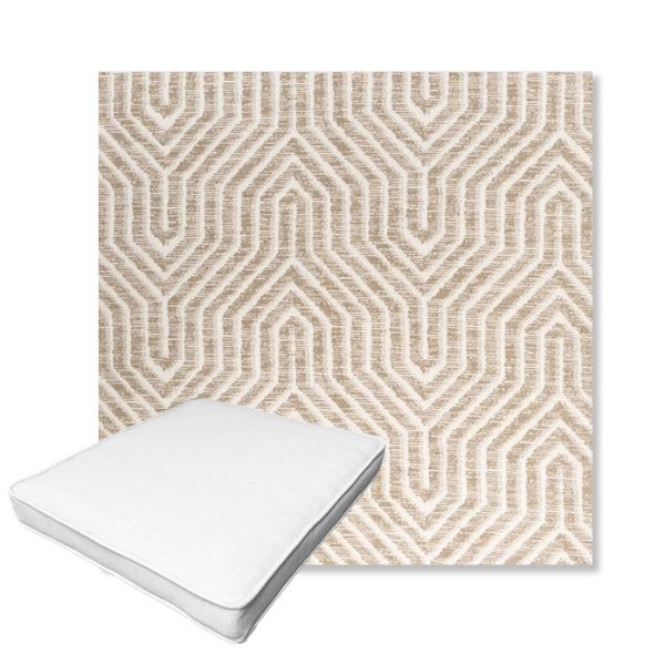 Picture of Etna Dune | Boxed Outdoor Dining Chair Seat Cushions - Sunbrella© Fabric