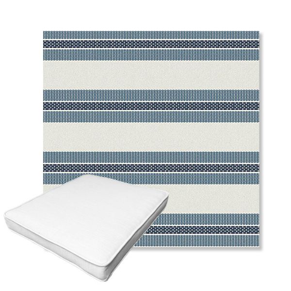 Picture of Excel Denim | Boxed Outdoor Dining Chair Seat Cushions - Sunbrella© Fabric