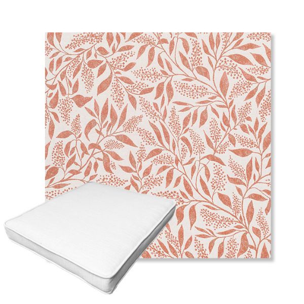 Picture of Exquisite Guava | Boxed Outdoor Dining Chair Seat Cushions - Sunbrella© Fabric