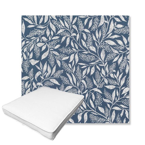 Picture of Exquisite Indigo | Boxed Outdoor Dining Chair Seat Cushions - Sunbrella© Fabric
