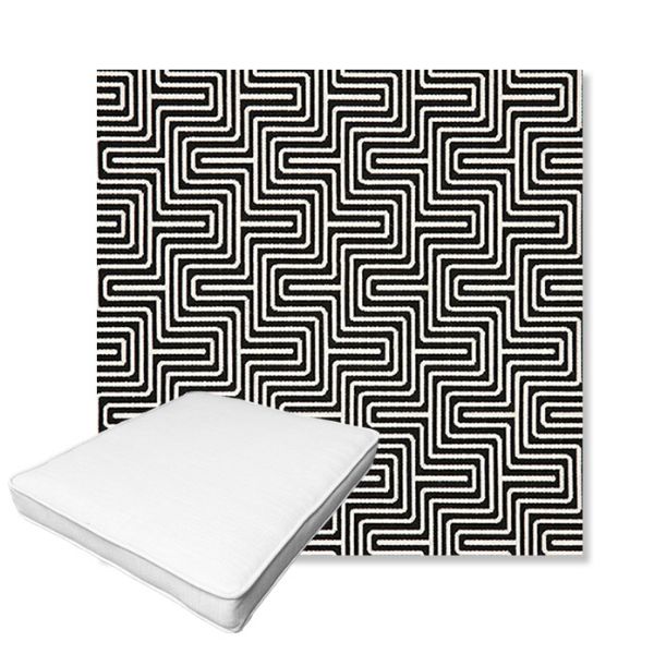 Picture of Figure Onyx | Boxed Outdoor Dining Chair Seat Cushions - Sunbrella© Fabric