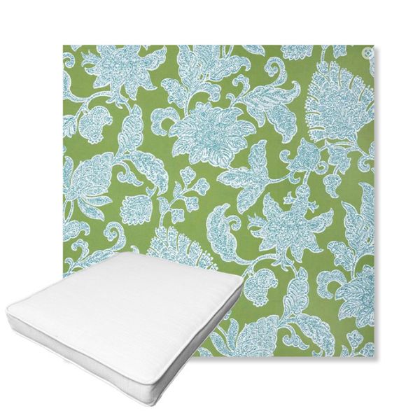 Picture of Floral Song Spring | Boxed Outdoor Dining Chair Seat Cushions - Sunbrella© Fabric