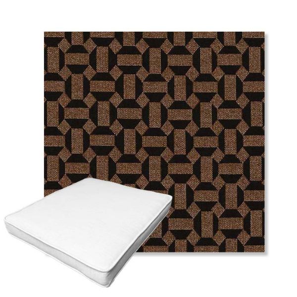 Picture of Hoopla Cola | Boxed Outdoor Dining Chair Seat Cushions - Sunbrella© Fabric