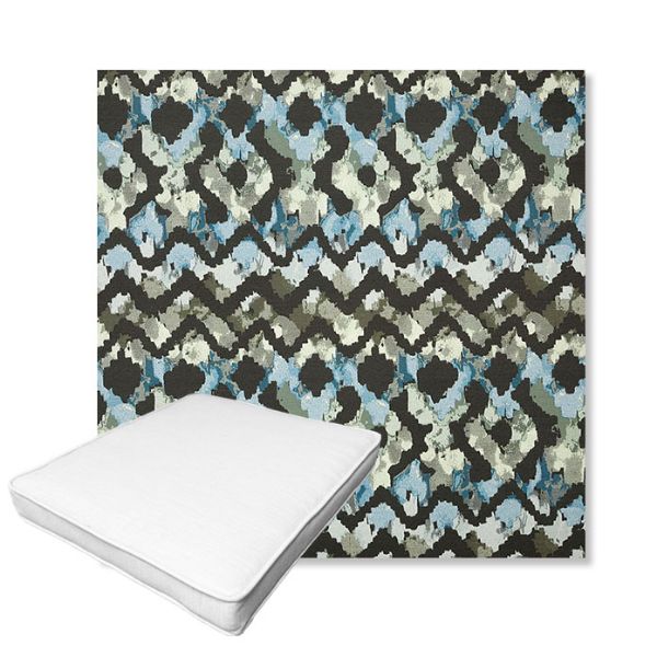 Picture of Inga Green Tea | Boxed Outdoor Dining Chair Seat Cushions - Sunbrella© Fabric