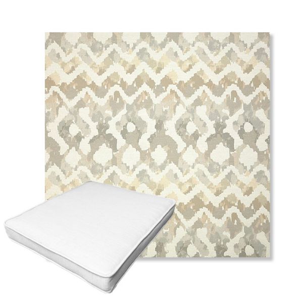 Picture of Inga Marble | Boxed Outdoor Dining Chair Seat Cushions - Sunbrella© Fabric