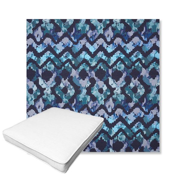 Picture of Inga Waterscape | Boxed Outdoor Dining Chair Seat Cushions - Sunbrella© Fabric