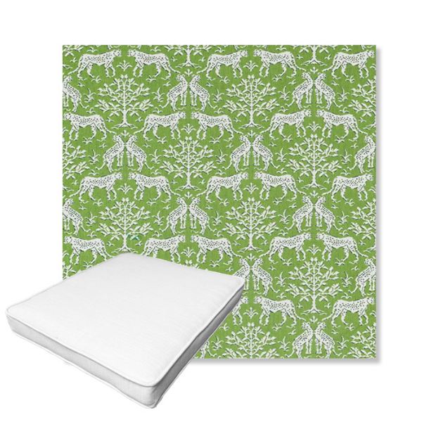 Picture of Jaipur Frame Chive | Boxed Outdoor Dining Chair Seat Cushions - Sunbrella© Fabric