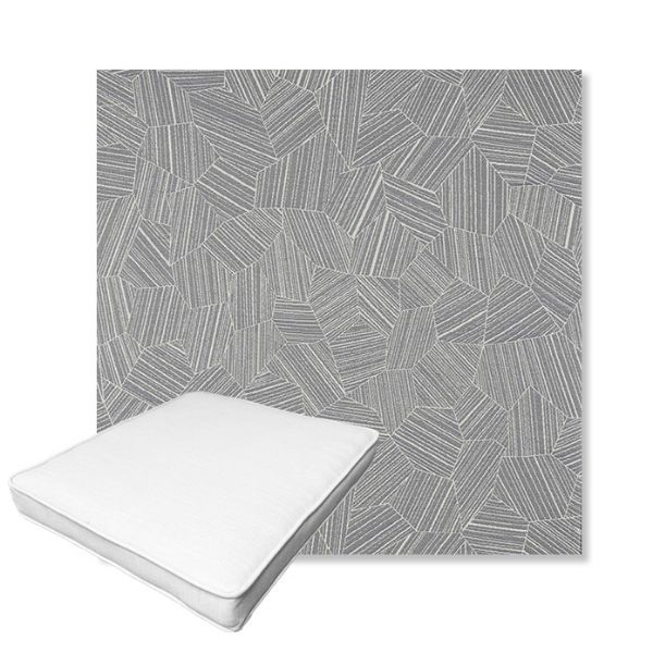 Picture of Leaf Structure Slate | Boxed Outdoor Dining Chair Seat Cushions - Sunbrella© Fabric
