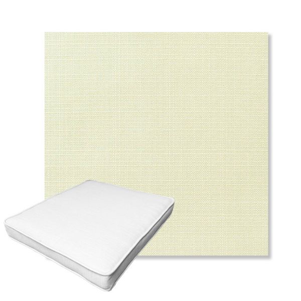 Picture of Linen Natural | Boxed Outdoor Dining Chair Seat Cushions - Sunbrella© Fabric
