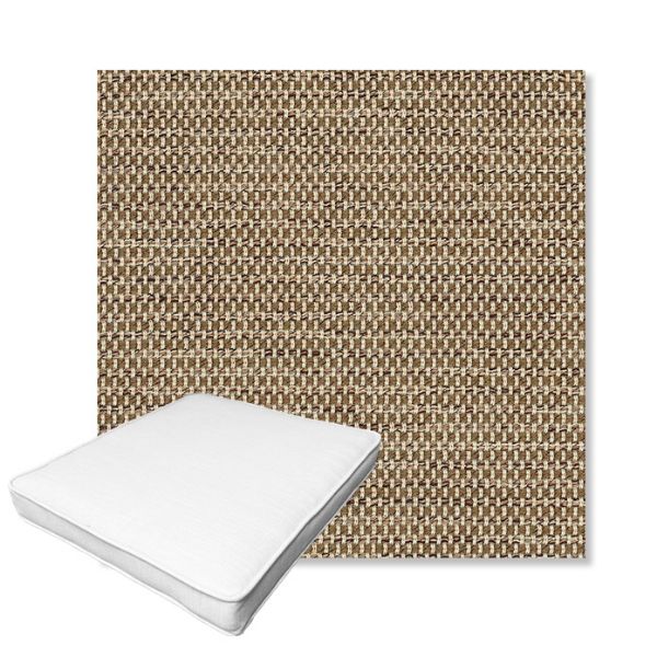 Picture of Mainstreet Latte | Boxed Outdoor Dining Chair Seat Cushions - Sunbrella© Fabric